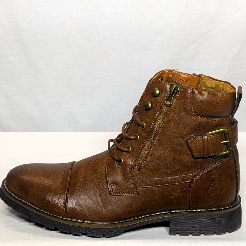 NEW Vortex Mens Leather Stylish Winter Boot sz 12 brown